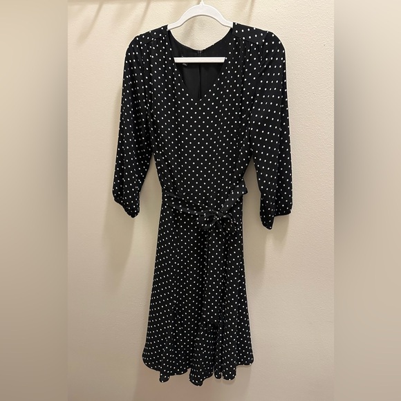 Talbots Ditsy Dot Fit & Flare Dress - Picture 3 of 14